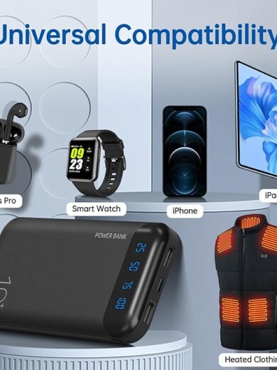 Power Bank 10000mAh Portable Charger Slim External Battery Pack