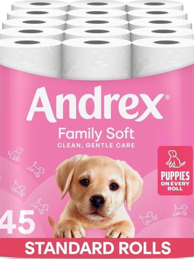 Andrex Family Soft Toilet Tissue 45 Toilet Rolls